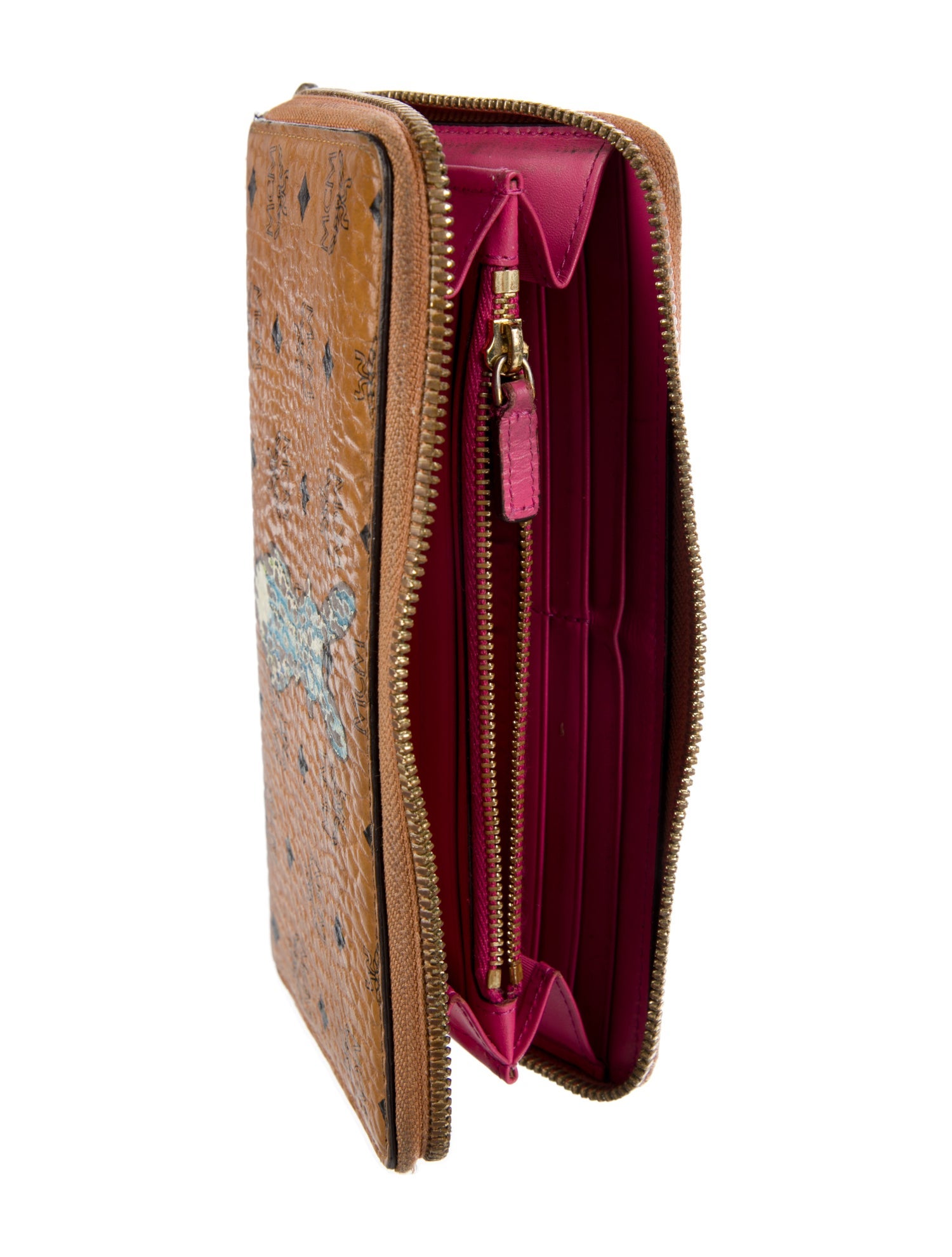 MCM Leather Printed Continental Wallet